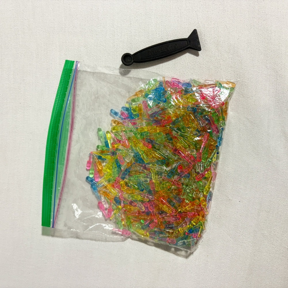 Vintage Lite-Brite Replacement Peg Lot Multicolor with Tool 4oz Bag Assorted
